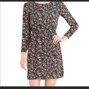 Jcrew black floral 00 dress